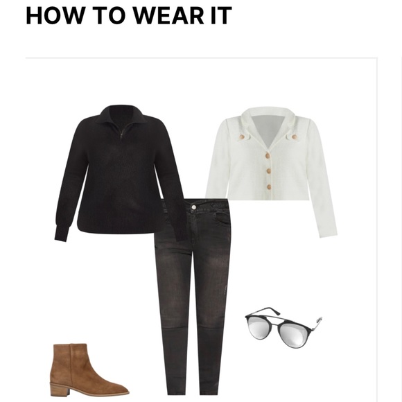 Marée Pour Toi Chic Tweed Jacket in Ivory/Off White, Plus Size 22 New w/Tag - Picture 12 of 12